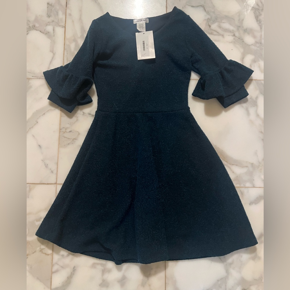 Area Code 407 green dress bell sleeve NWT $68